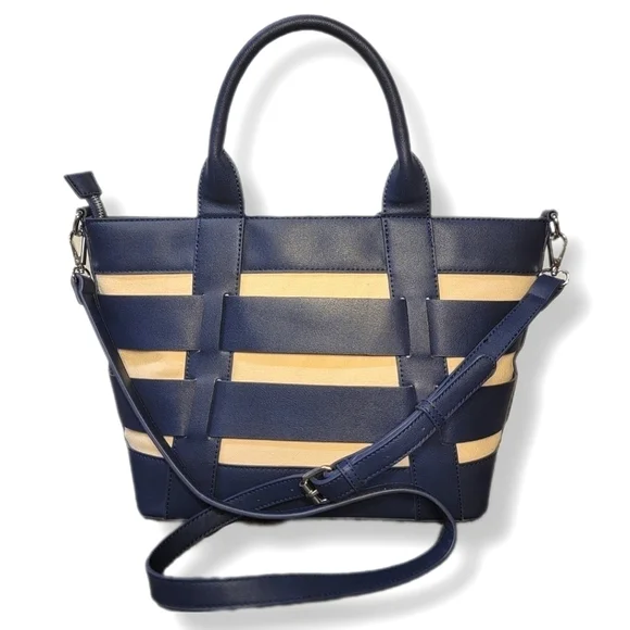 Miztique Weave Navy Tote Bag - Picture 1 of 9